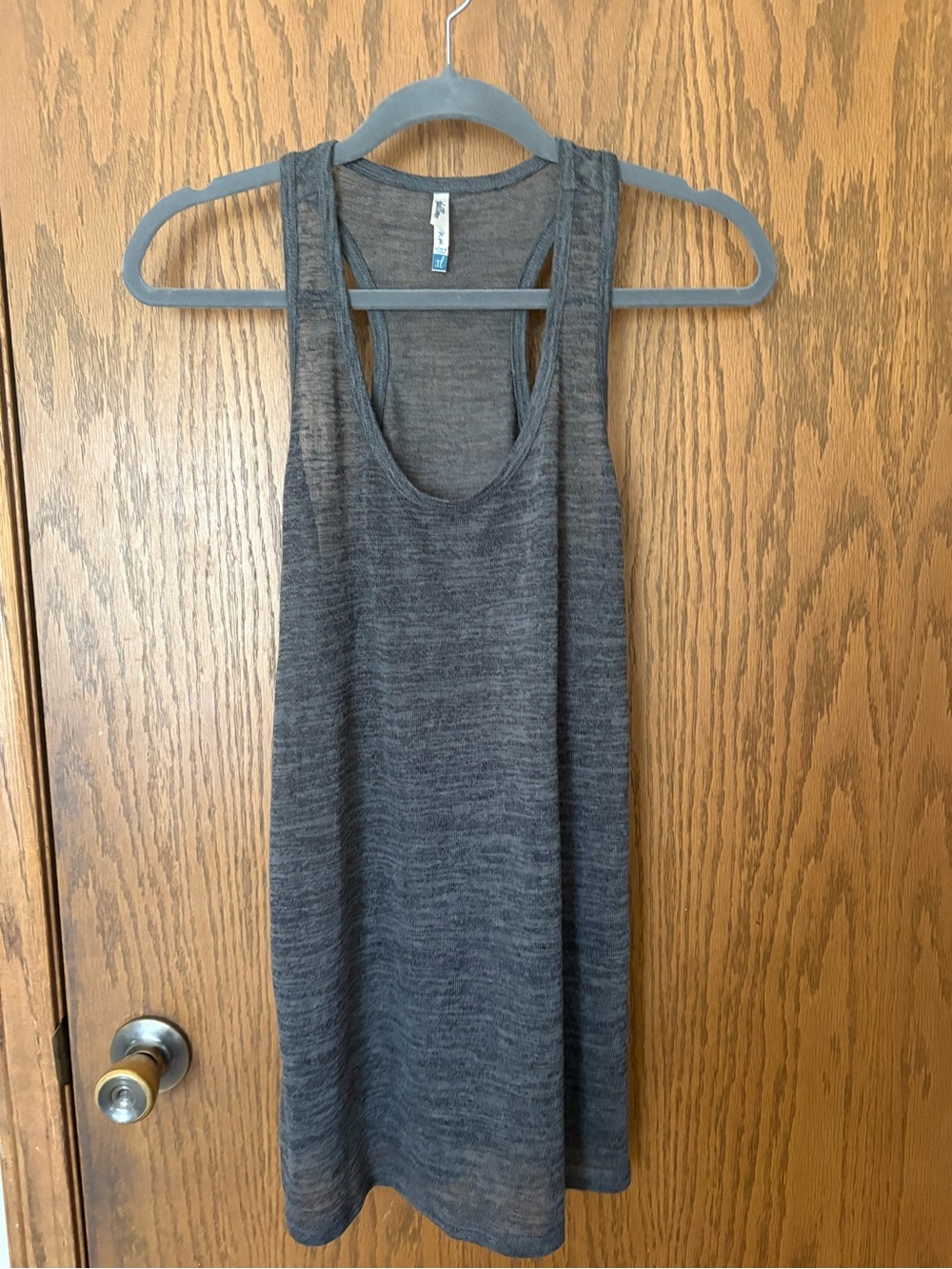 Wallflower Charcoal Gray Racerback Tank